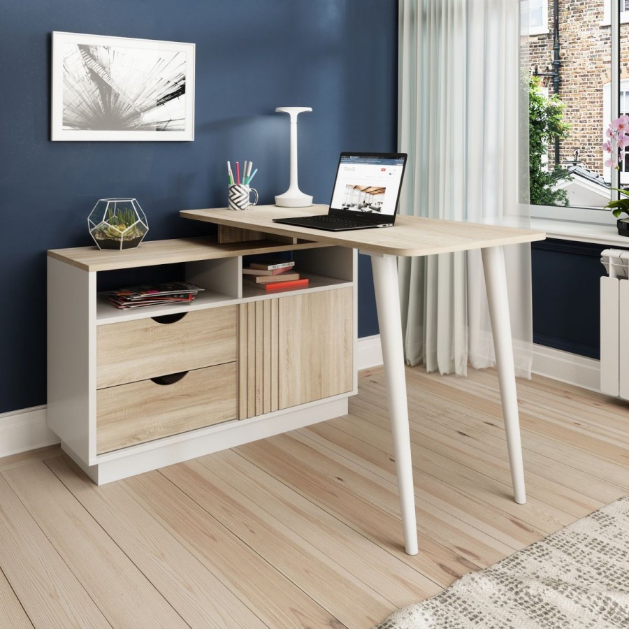 Bridge Sonoma Oak Home Office Desk